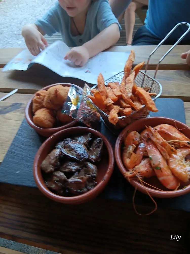 Croquetas Coeur de Canard Crevette Frite de Patate Douce